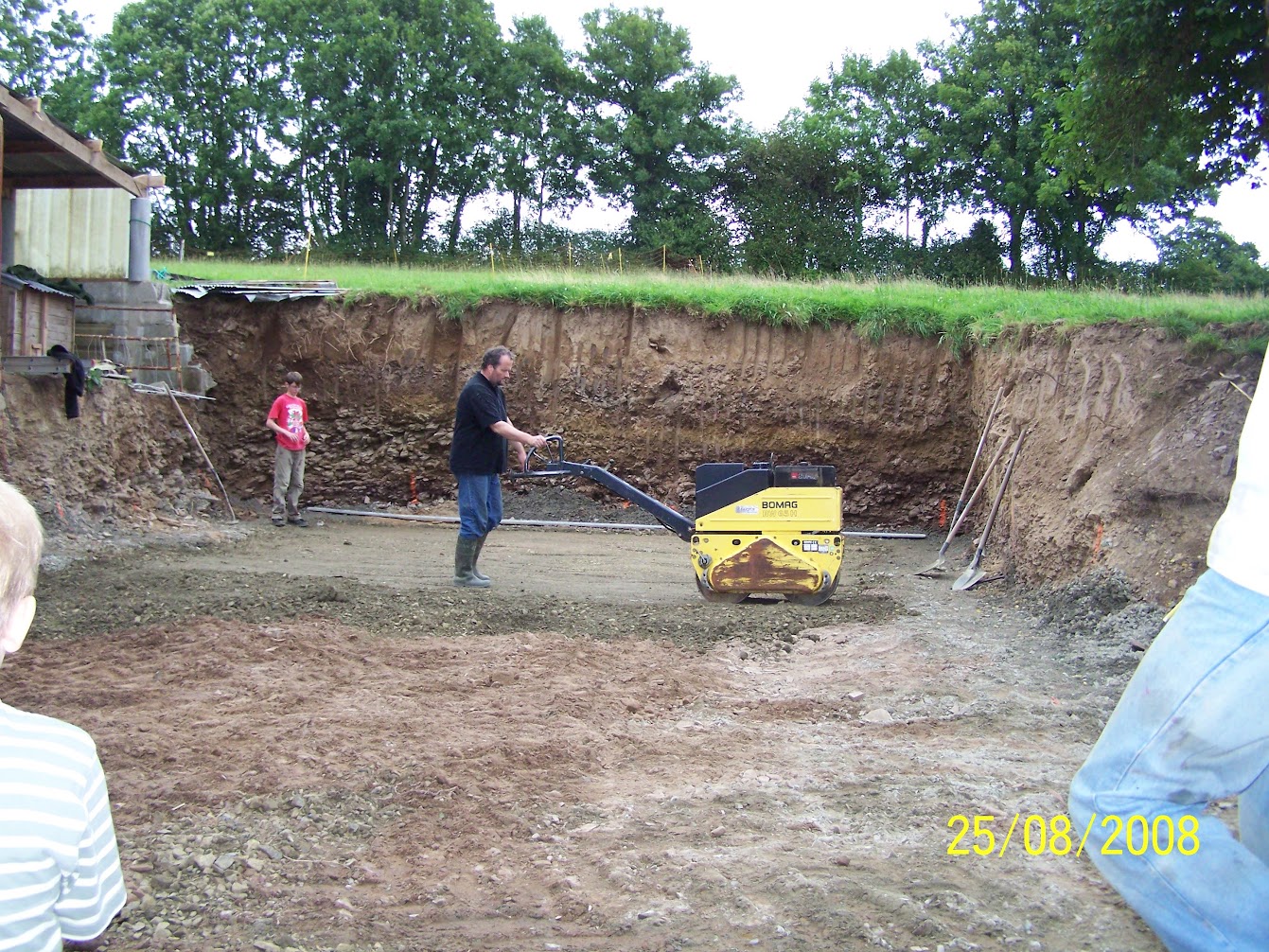 Groundworks for the new apartment between the house and old stables in August 2008